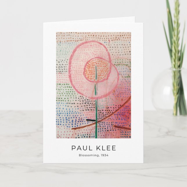 Paul Klee, Blossoming (1934), Modern Abstract Art  Card (Front)