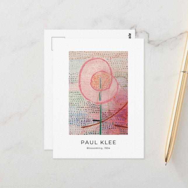 Paul Klee, Blossoming - Modern Abstract Art Postcard (Front/Back In Situ)