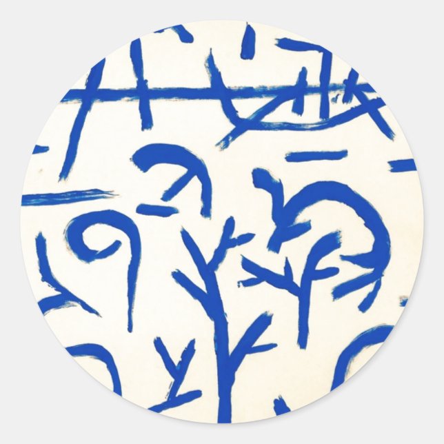 Paul Klee: Boats in the Flood Classic Round Sticker (Front)