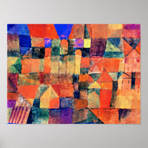 Paul Klee - City with the Three Domes Poster