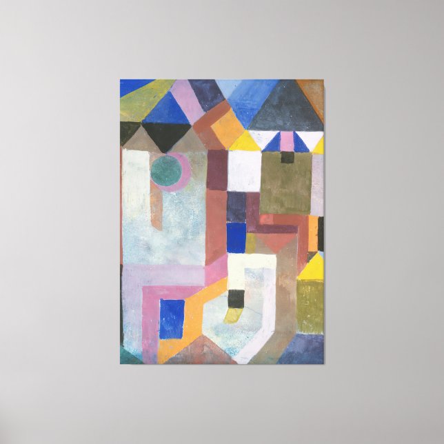 Paul Klee Colourful Architecture Canvas Print (Front)