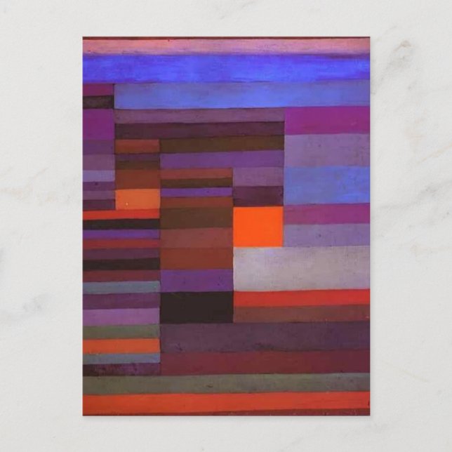 Paul Klee- Fire evening Postcard (Front)