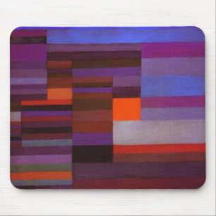 Paul Klee Fire In The Evening Abstract Fine Art Mouse Pad