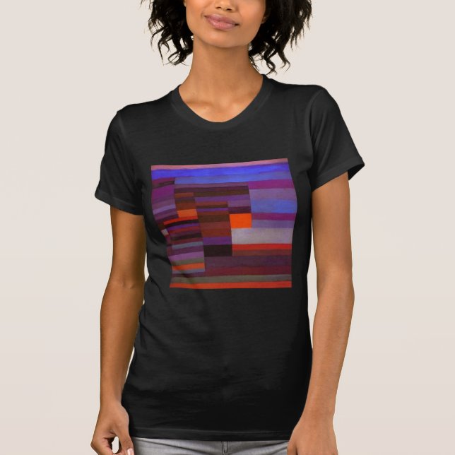 Paul Klee Fire In The Evening Abstract Fine Art T-Shirt (Front)