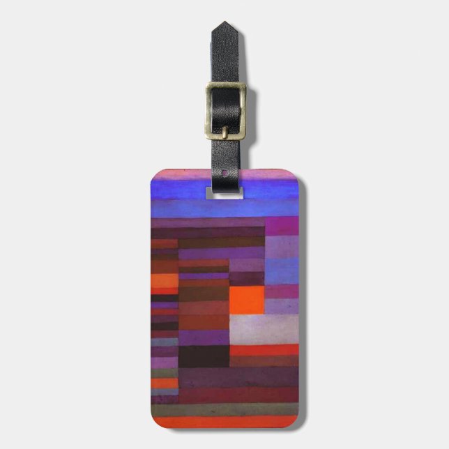Paul Klee Fire in the Evening Luggage Tag (Front Vertical)