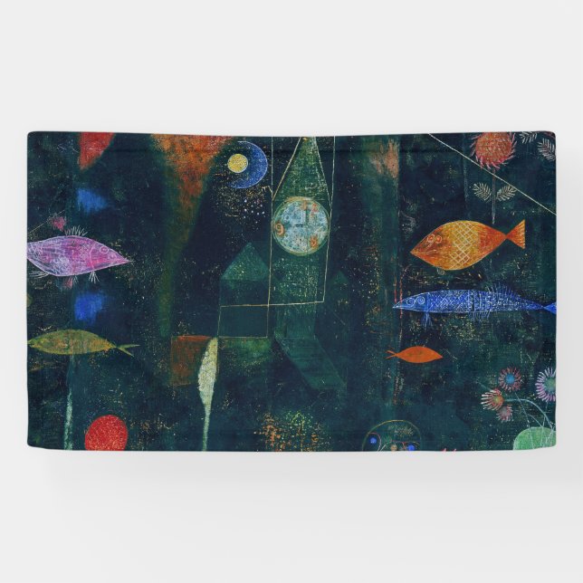 Paul Klee Fish Magic Abstract Painting Graphic Art Banner (Horizontal)