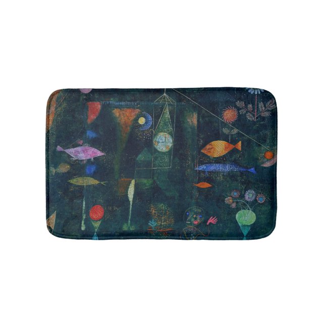 Paul Klee Fish Magic Abstract Painting Graphic Art Bath Mat (Front)