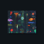Paul Klee Fish Magic Abstract Painting Graphic Art Canvas Print<br><div class="desc">This famous painting is by bauhaus abstract artist Paul Klee showcasing modernism with abstract fish swimming through a black blue ocean. A graphic art abstract expressionist painting.</div>