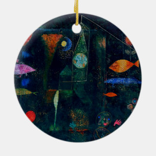 Paul Klee Fish Magic Abstract Painting Graphic Art Ceramic Tree Decoration