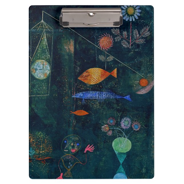 Paul Klee Fish Magic Abstract Painting Graphic Art Clipboard (Front)