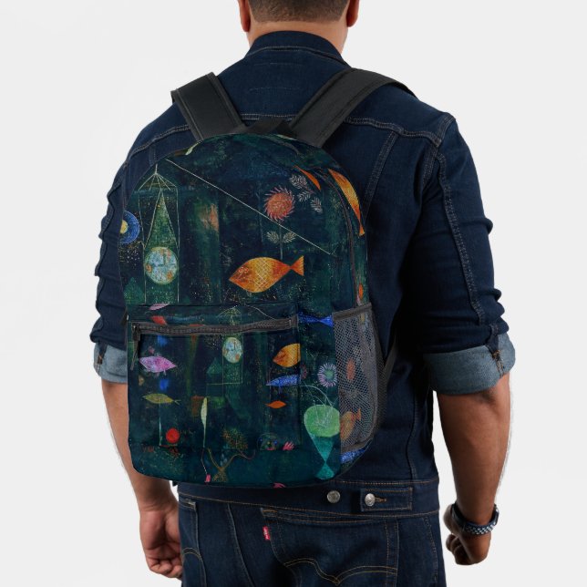 Paul Klee Fish Magic Abstract Painting Graphic Art Printed Backpack (Insitu (Model))