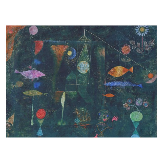 Paul Klee Fish Magic Abstract Painting Graphic Art Tablecloth (Front (Horizontal))