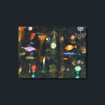 Paul Klee Fish Magic Canvas Print<br><div class="desc">A magical realm where fish intermingle with the celestial bodies and the terrestrial flowers and animals.</div>
