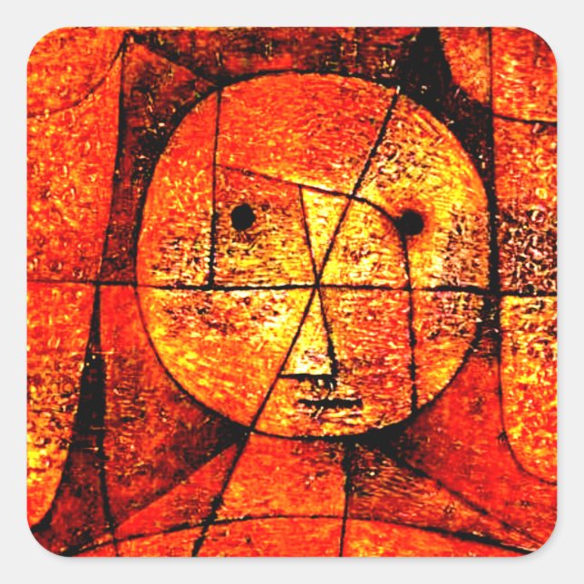 Paul Klee - Gauze, abstract art,  Square Sticker (Front)