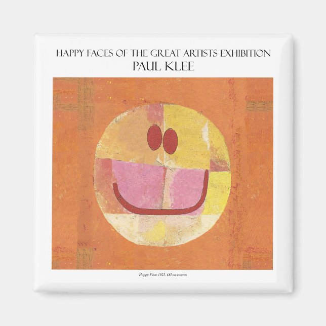Paul Klee happy face magnet (Front)