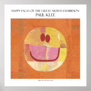paul klee happy face poster 11"x11"