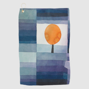 Paul Klee Harbinger of Autumn Blue Modern Abstract Golf Towel