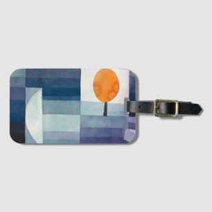 Paul Klee Harbinger of Autumn Blue Modern Abstract Luggage Tag