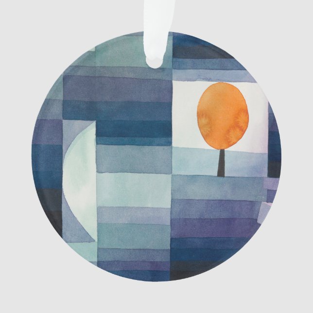 Paul Klee Harbinger of Autumn Blue Modern Abstract Ornament (Front)