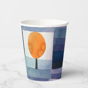 Paul Klee Harbinger of Autumn Blue Modern Abstract Paper Cups