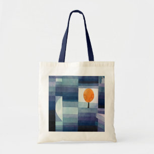 Paul Klee Harbinger of Autumn. Geometric blue fall Tote Bag