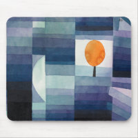 Paul Klee Harbinger of Autumn. Vintage blue art