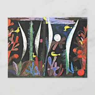 Paul Klee: Landscape with Yellow Birds painting Postcard