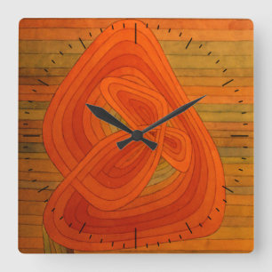 Paul Klee Lonely Flower Timepiece Square Wall Clock