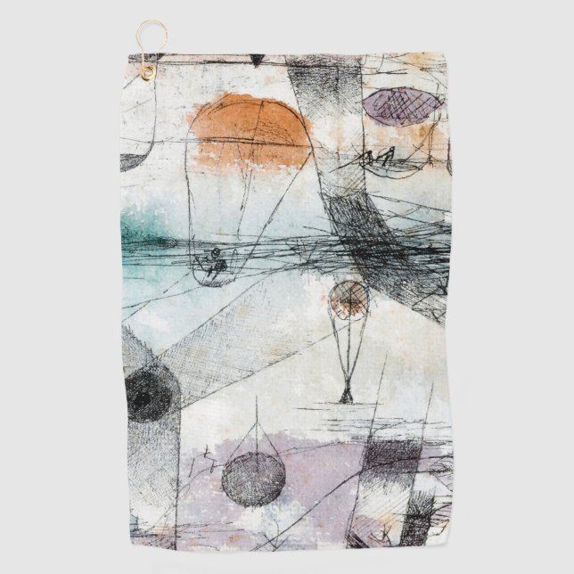 Paul Klee Plants Earth & Realm of the Air: Bauhaus Golf Towel (Front)