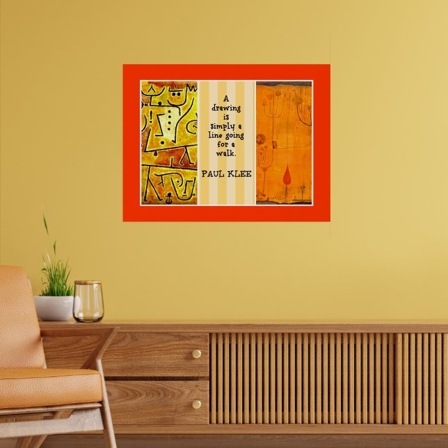 Paul Klee Quotation and Collage Poster (Living Room 2)