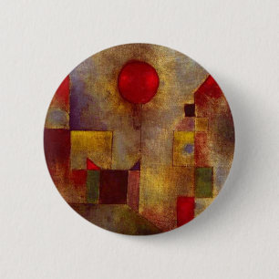 Paul Klee Red Balloon Abstract Colourful Art 6 Cm Round Badge