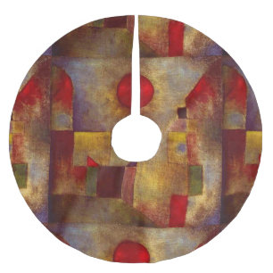Paul Klee Red Balloon Abstract Colourful Art  Brushed Polyester Tree Skirt