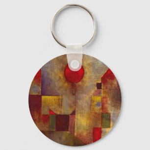 Paul Klee Red Balloon Abstract Colourful Art Key Ring
