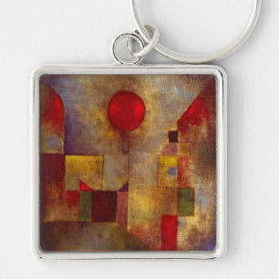 Paul Klee Red Balloon Abstract Colourful Art  Key Ring
