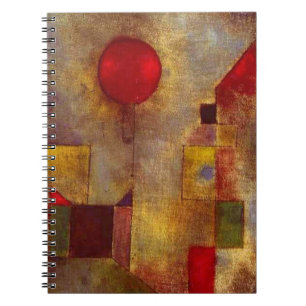 Paul Klee Red Balloon Abstract Colourful Art  Notebook