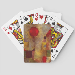 Paul Klee Red Balloon Abstract Colourful Art  Playing Cards