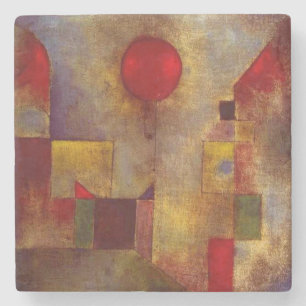 Paul Klee Red Balloon Abstract Colourful Art  Stone Coaster