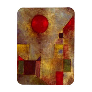 Paul Klee Red Balloon Colourful Abstract Magnet