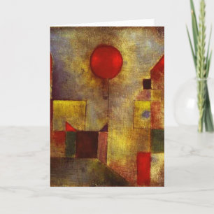 Paul Klee Red Balloon Greeting Card