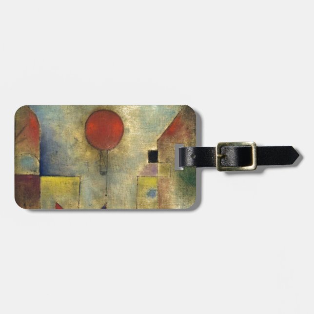 Paul Klee Red Balloon Luggage Tag (Front Horizontal)