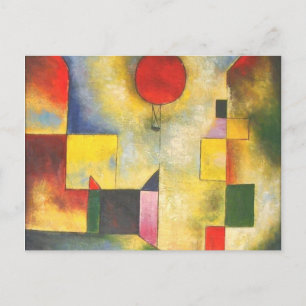 Paul Klee Red Balloon Postcard