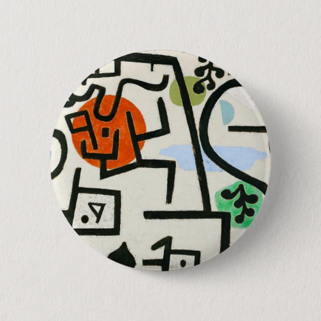 Paul Klee Rich Harbour Abstract Expressionism 6 Cm Round Badge (Front)