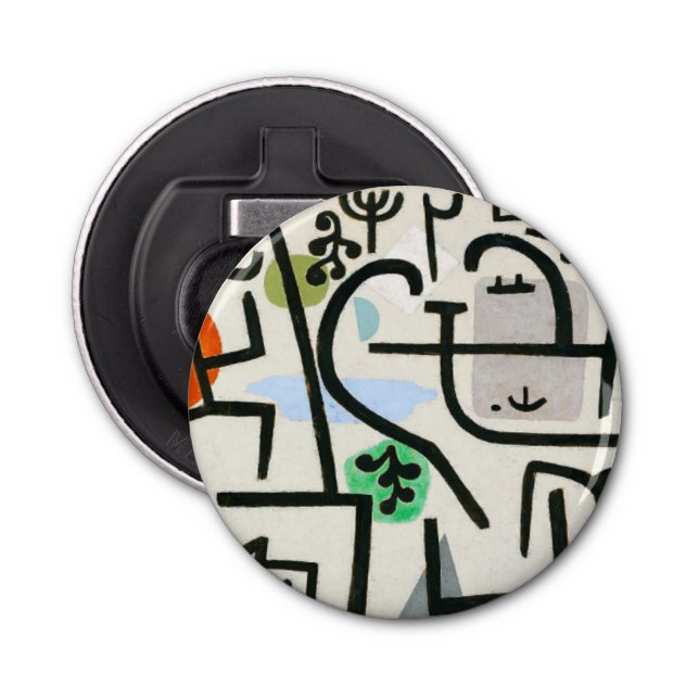Paul Klee Rich Harbour Abstract Expressionism Bottle Opener (Front)
