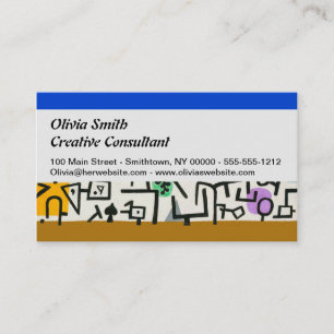Paul Klee Rich Harbour Abstract Expressionism Business Card