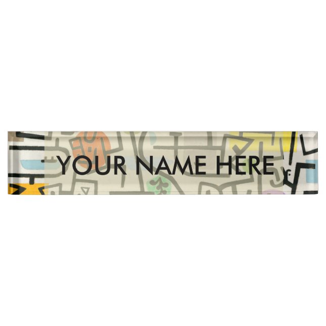 Paul Klee Rich Harbour Abstract Expressionism Nameplate (Front)