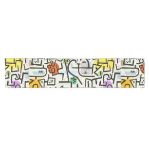 Paul Klee Rich Harbour Abstract Expressionism Short Table Runner