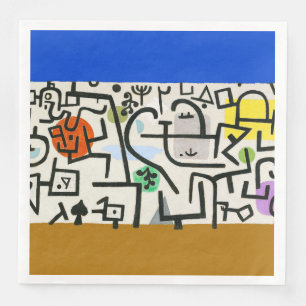 Paul Klee Rich Port Harbor Abstract Travel Napkin