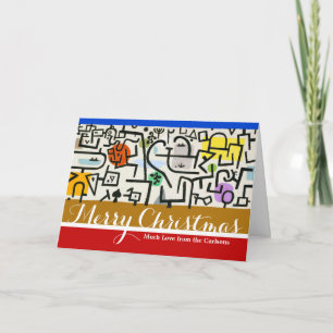 Paul Klee Rich Port Harbour Abstract Travel Holiday Card