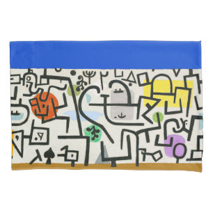 Paul Klee Rich Port Harbour Abstract Travel Pillowcase