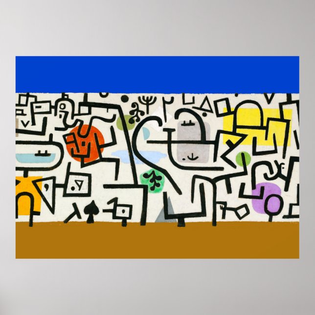 Paul Klee Rich Port Harbour Abstract Travel Poster (Front)